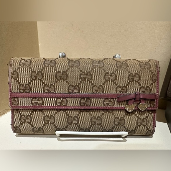 Gucci Interlocking G Webbed Long Wallet w/box - Picture 2 of 14